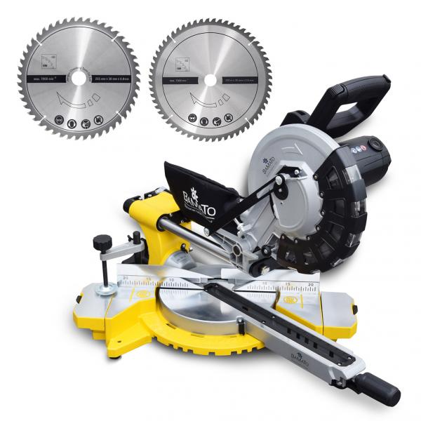 BAMATO pull-cut and mitre saw KP-255 incl. 2x saw blade